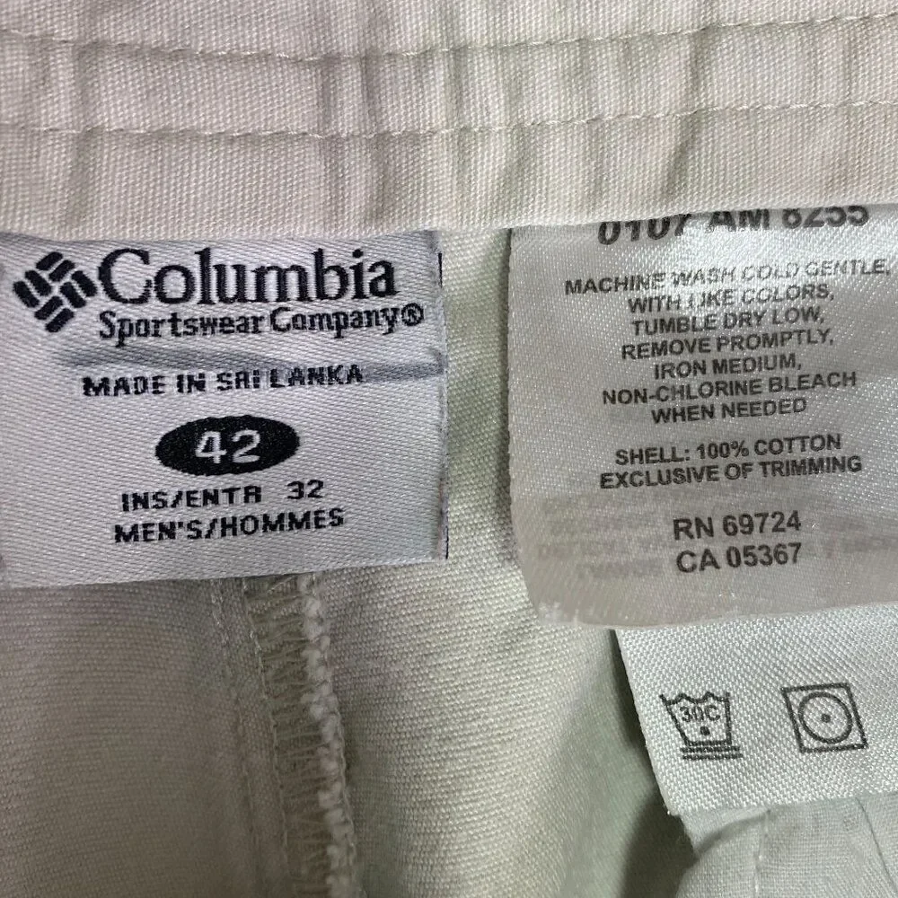Columbia Khaki Pants Mens  Size 42
